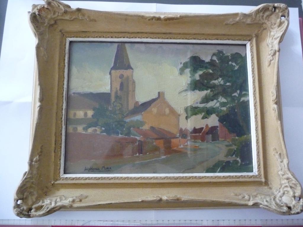 ALPHONSE MORA, MOOI SCHILDERIJ, GESIGNEERD, Ophalen of Verzenden