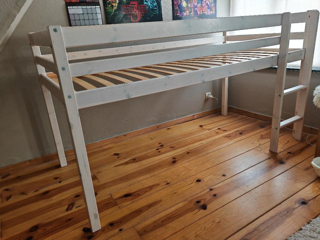 Lit enfant, Enfants & Bébés, Chambre d'enfant | Lits, Utilisé, 180 cm ou plus, 85 à 100 cm, Lit mezzanine ou Lit superposé, Sommier à lattes