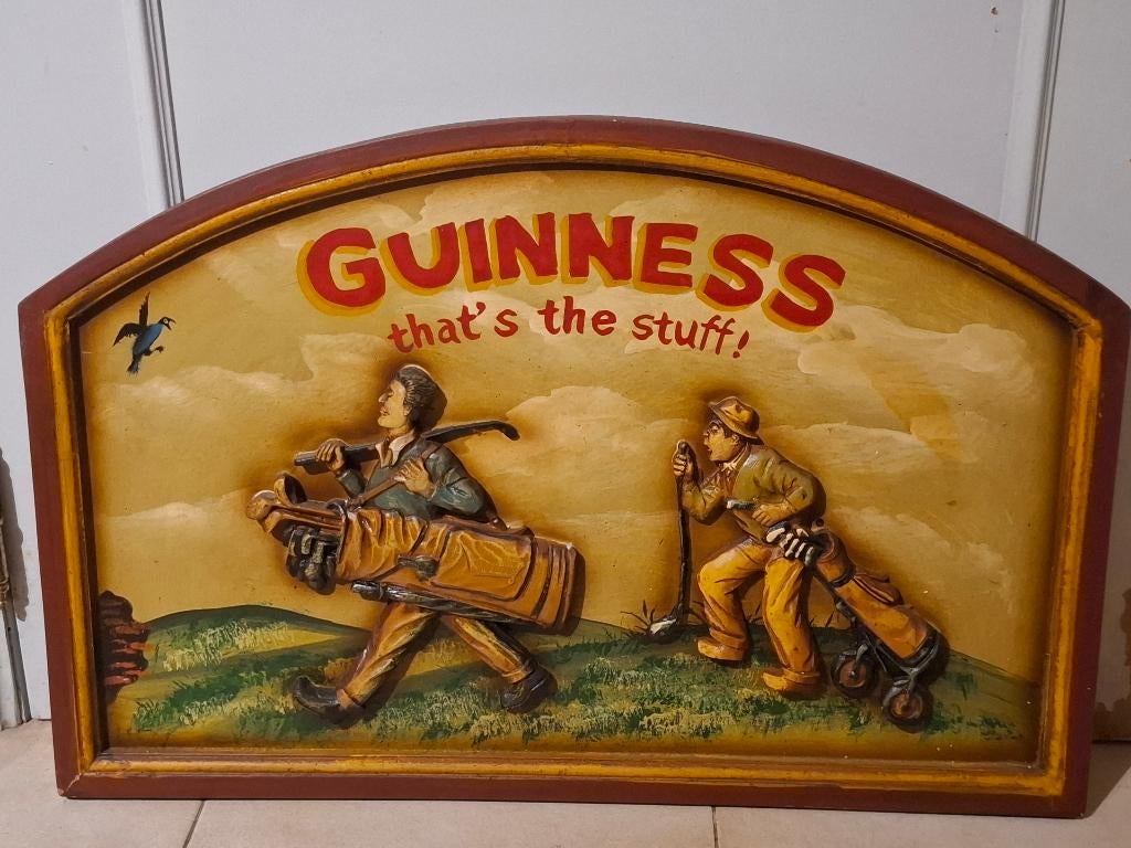Authentiek houten pubbord Guinness bier, Verzamelen, Ophalen of Verzenden, Nieuw, Reclamebord, Plaat of Schild, Overige merken