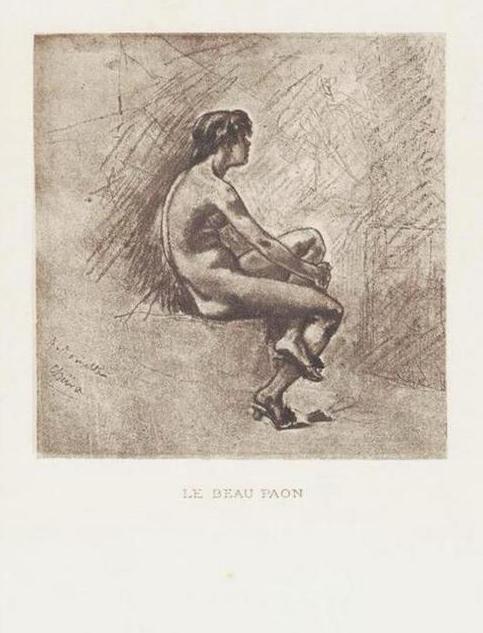 Félicien Rops - gravure-eau forte - 1908 - A4 - Bon état, Antiquités & Art, Enlèvement ou Envoi