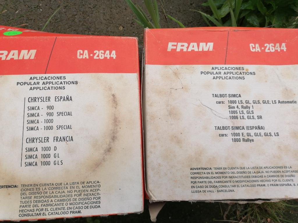 Filtres à air Simca 1000, Autos : Pièces & Accessoires, Enlèvement, Neuf, Autres marques automobiles