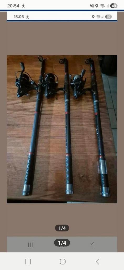 hengels 390 cm werpgewicht 40 100 gr 3 nieuwe molen's vrijlo, Watersport en Boten, Hengelsport | Algemeen, Ophalen of Verzenden