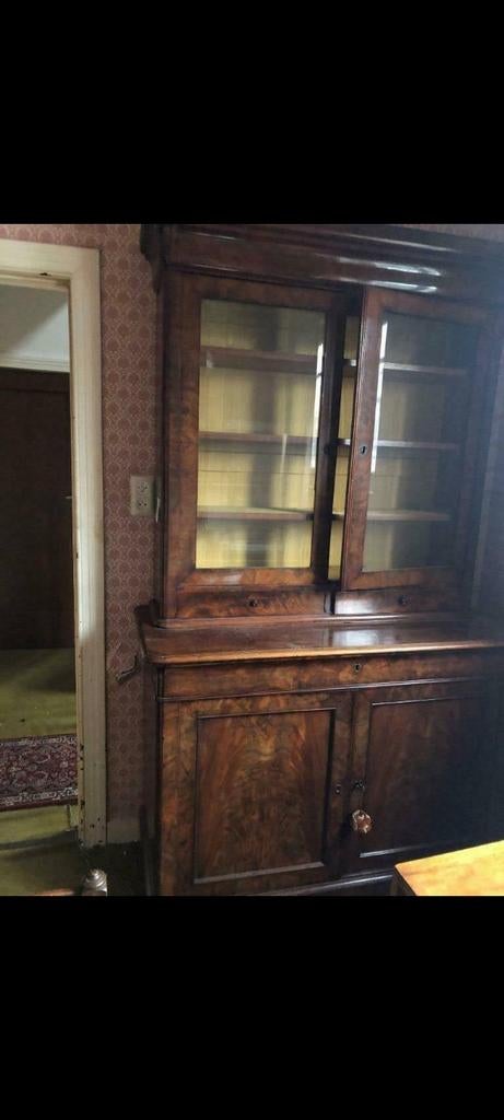 Armoire vitrine acajou, Maison & Meubles, Enlèvement