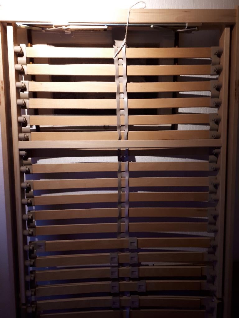 Lit une personne, Maison & Meubles, Chambre à coucher | Lits, Comme neuf, Une personne, 90 cm, 200 cm, Bois, Brun, Enlèvement