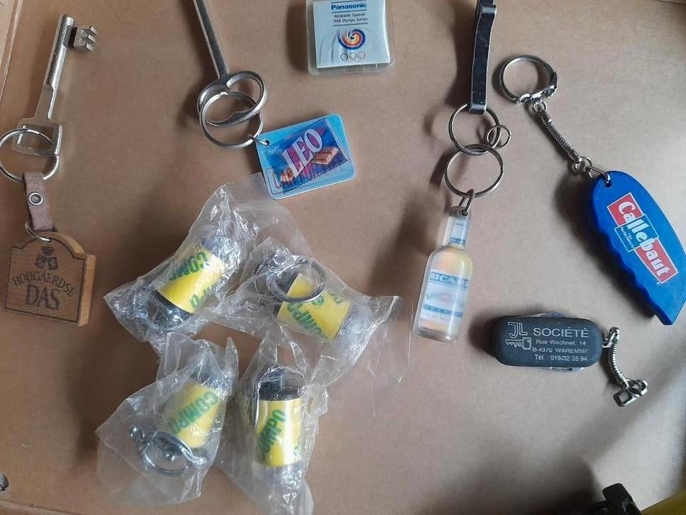 Porte-clés Vintage Hougaerdse,Callebaut,Léo, Compo, Ricard, Enlèvement ou Envoi, Utilisé, Marque