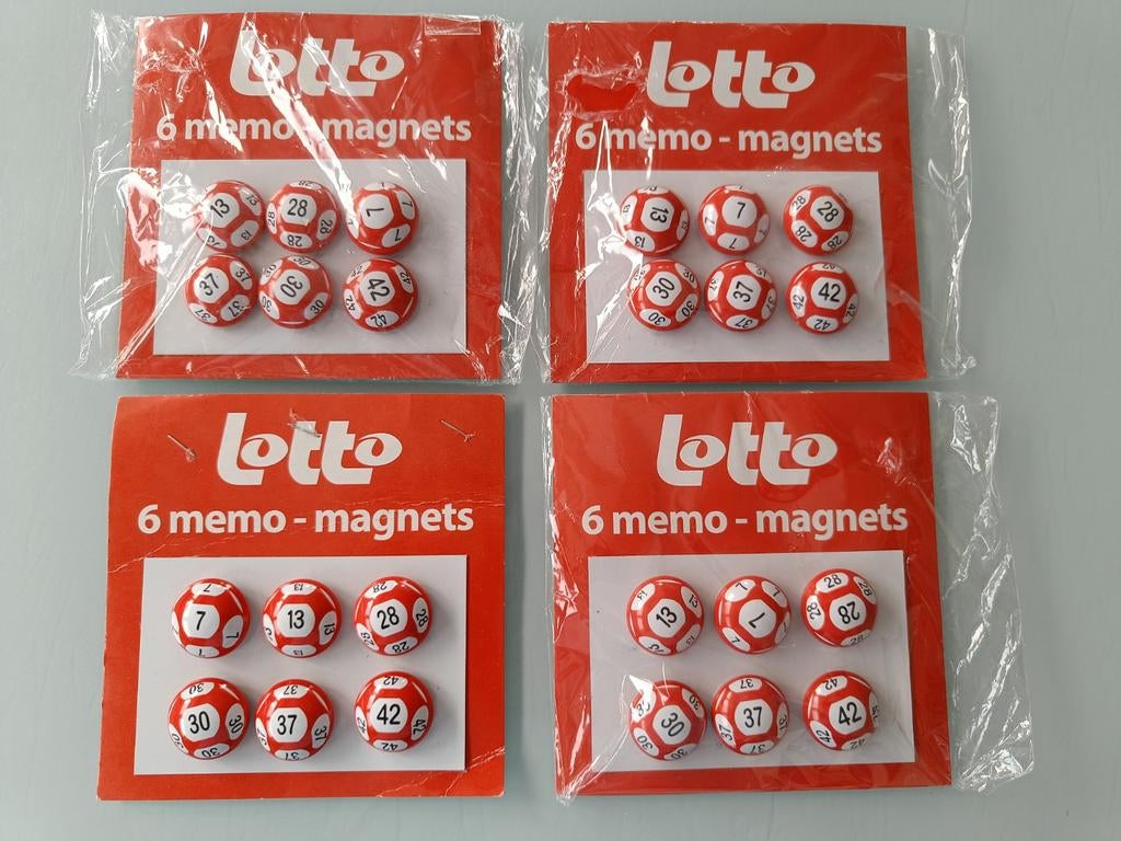 Aimants mémo Loto., Enlèvement ou Envoi, Comme neuf, Ustensile