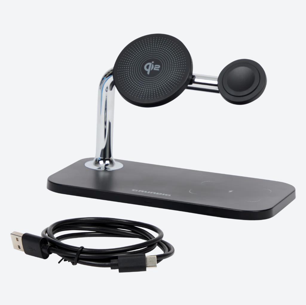 Grundig 3 in 1 draadloze oplader, Ophalen of Verzenden, Nieuw, Apple iPhone