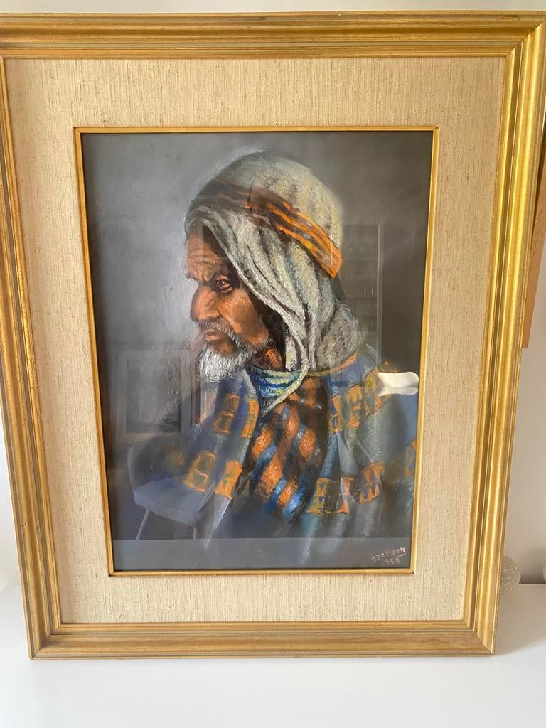 Portait orientaliste  signe A Demoen, Antiquités & Art, Art | Peinture | Classique, Enlèvement ou Envoi