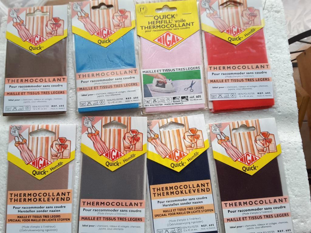 tissu thermocollant pour tissus très léger 12 x 45 cm Nigal, Neuf, Enlèvement ou Envoi, Autres couleurs, Moins de 30 cm