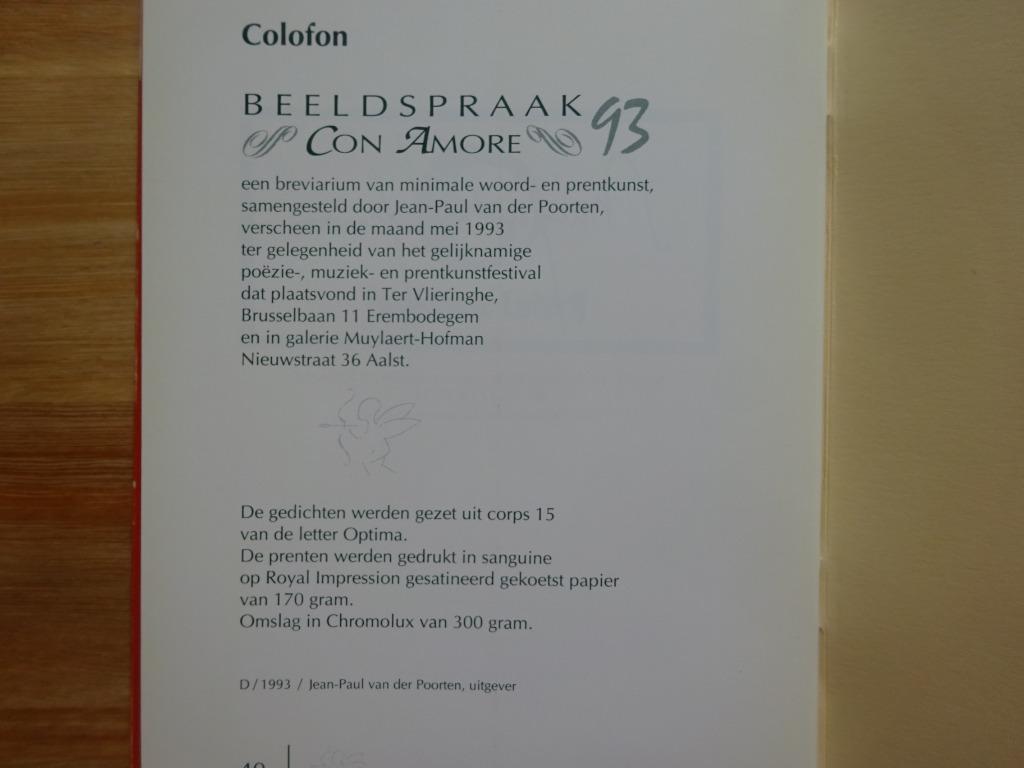 Jean-Paul van der Poorten - Beeldspraak 93, Ophalen of Verzenden, Gelezen, Schilder- en Tekenkunst