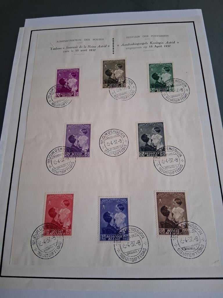 Ter nagedachtenis aan koningin Astrid 1937, Postzegels en Munten, Ophalen of Verzenden