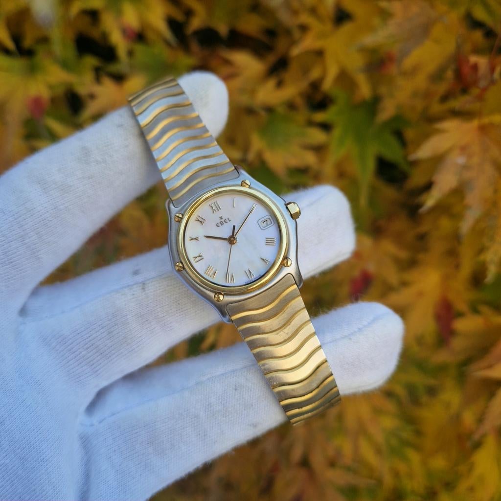 Lunette Ebel Sport Classic en or 18 carats 28 mm 1995, Bijoux, Sacs & Beauté, Montres | Femmes, Or, Or, Enlèvement ou Envoi