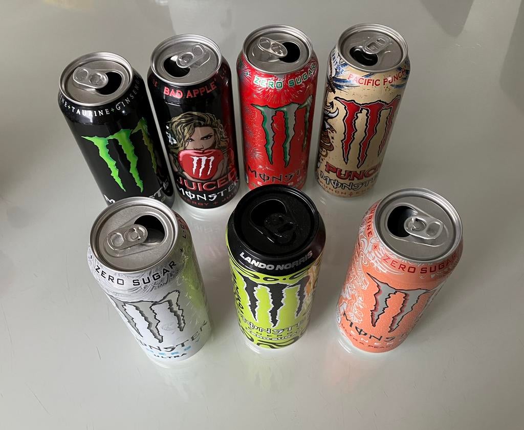 Monster energie verzamelblikjes 7stuks, Verzamelen, Ophalen of Verzenden, Zo goed als nieuw