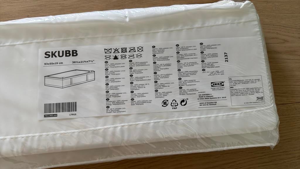 Skubb ikea 93x55x19 cm opbergtas, Ophalen, Kunststof, Nieuw, 50 tot 100 cm