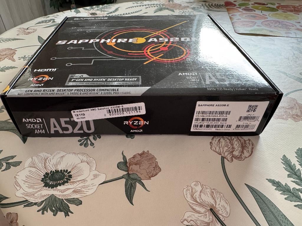 AMD Sapphire A520M-E moederbord met garantie tot 19/09/2027, Computers en Software, Moederborden, DDR4, Nieuw, Ophalen of Verzenden