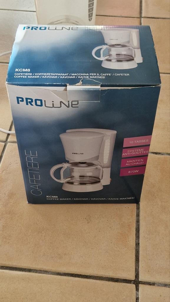 Cafetière  Proline 10 tasses, Electroménager, Cafetières, Café moulu, Enlèvement ou Envoi, Comme neuf, 4 à 10 tasses