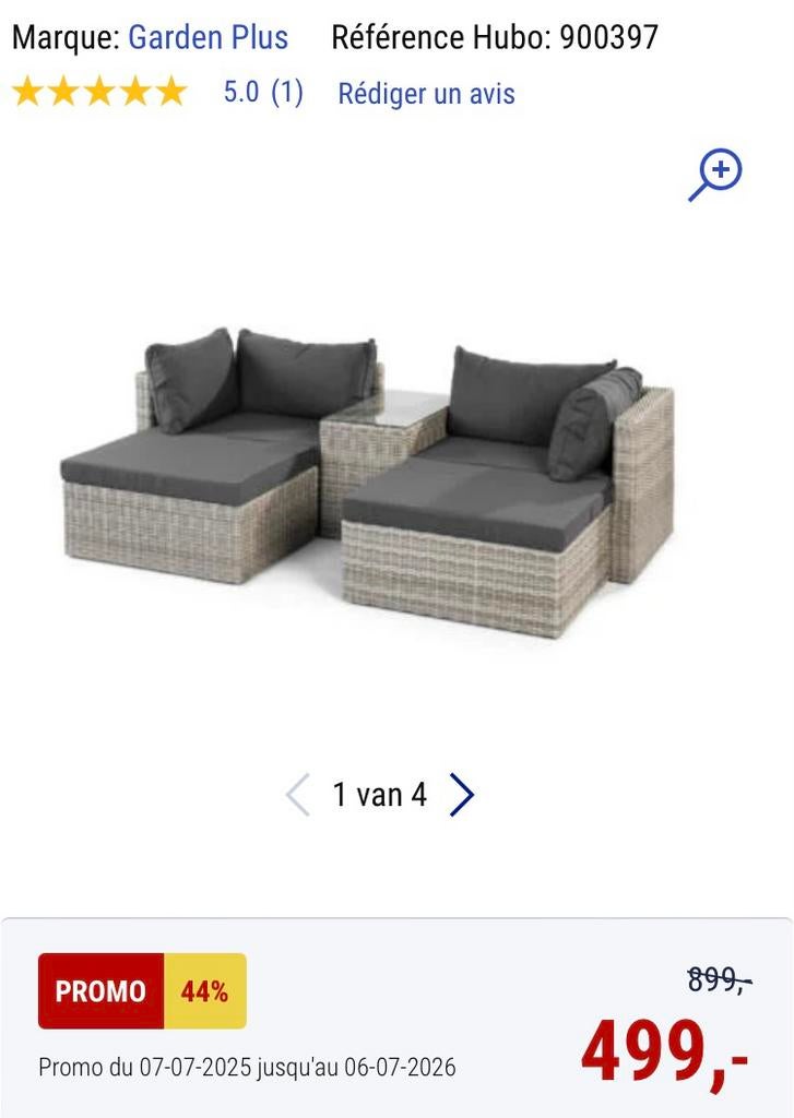 Salon de jardin, Jardin & Terrasse, Enlèvement, Comme neuf, Rotin, Salons de jardin