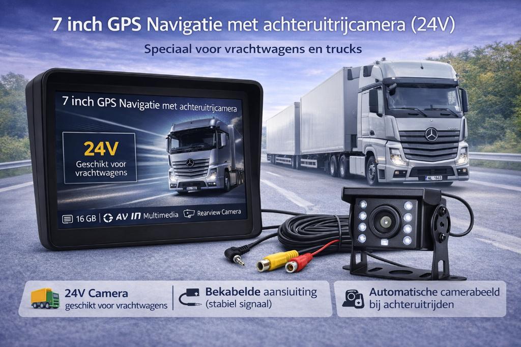 7 of 9' Camper, Auto GPS met Bedraad Achteruitrijcamera Set., Info@drktech.be, Oosterwennel 35 Genk, Nieuw, Ophalen of Verzenden