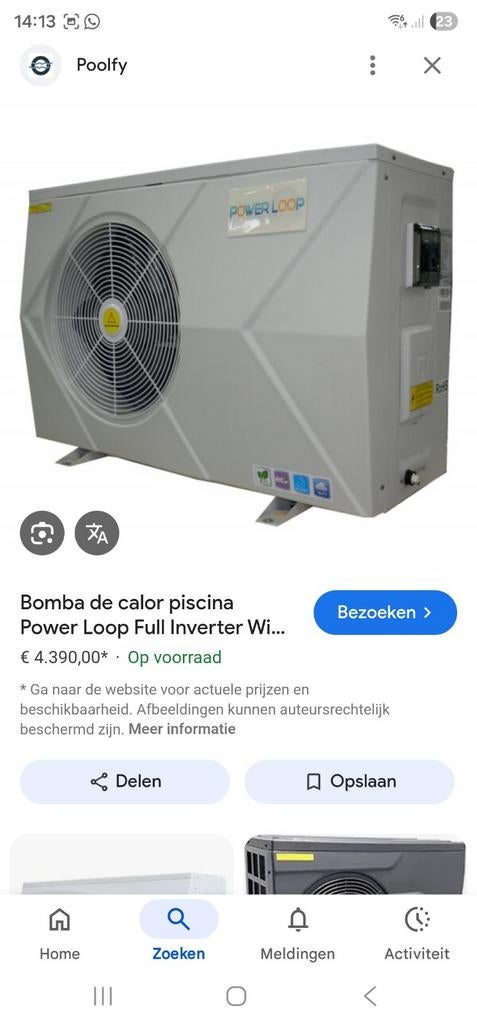 Zwembad warmtepomp 17kw full inverter, Enlèvement