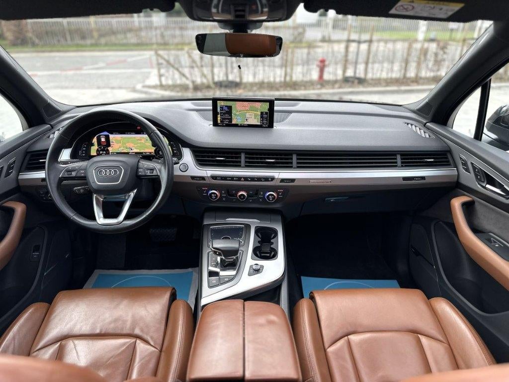 Audi Q7 Quattro Lichte Vracht V6 218pk Panodak Dodehoek BOSE, Auto's, Audi, Automaat, Euro 6, Blauw, Leder