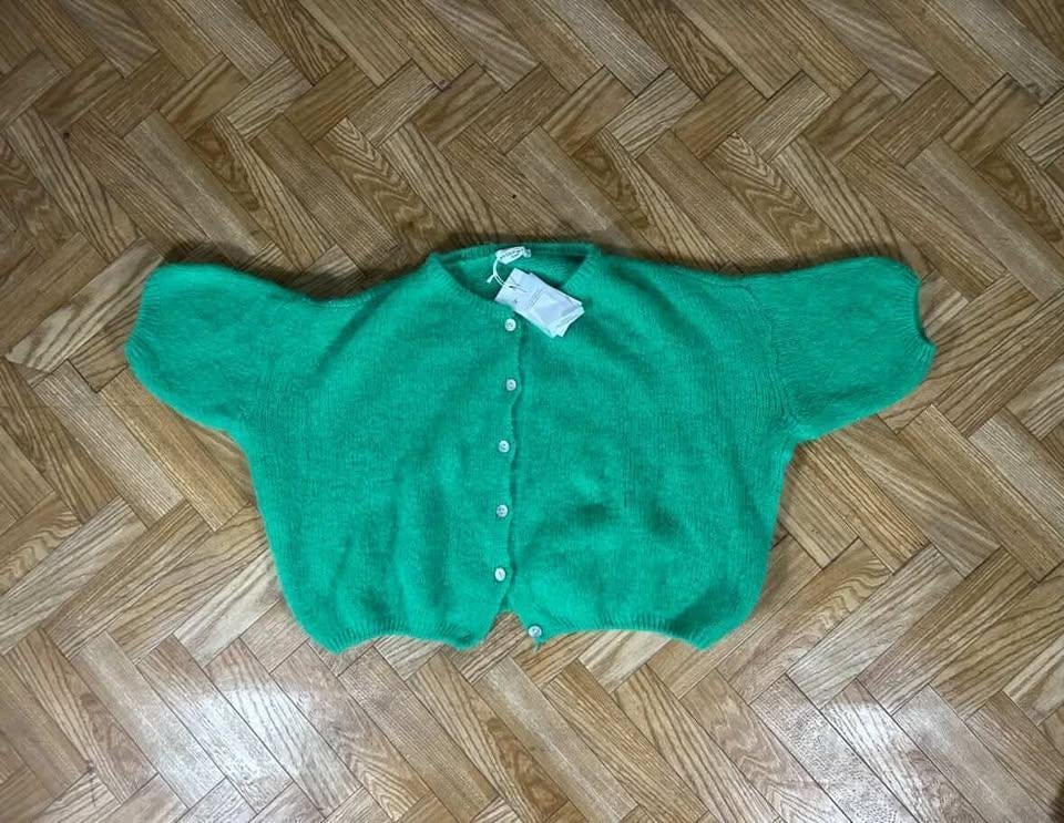 Cardigan Court Bellerina Paris Mohair & Laine - Vert Clair, Vêtements | Femmes, Neuf, Taille 38/40 (M), Enlèvement ou Envoi, Vert