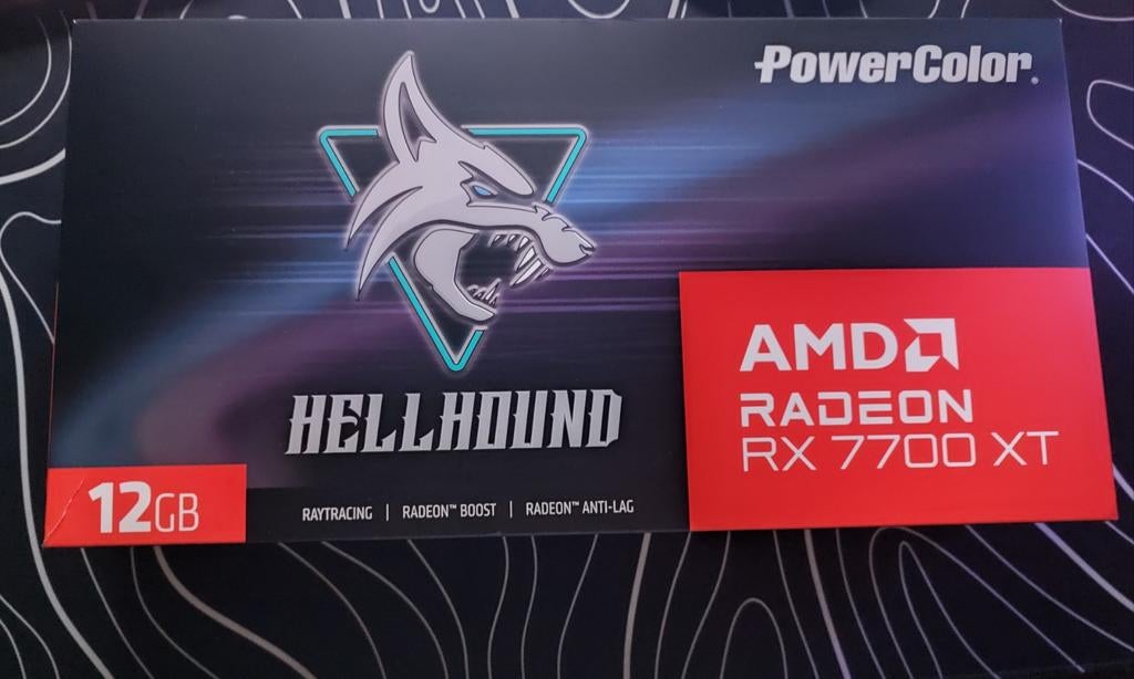 RX 7700 XT 12GB PowerColor Hellhound + Box, Ophalen of Verzenden, GDDR6, AMD, PCI