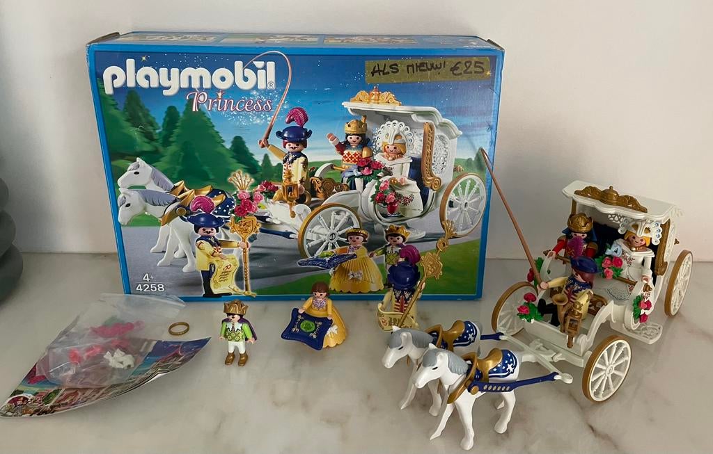 Playmobiel princess  koets met bruidspaar zo goed als nieuw!, Ophalen of Verzenden, Zo goed als nieuw