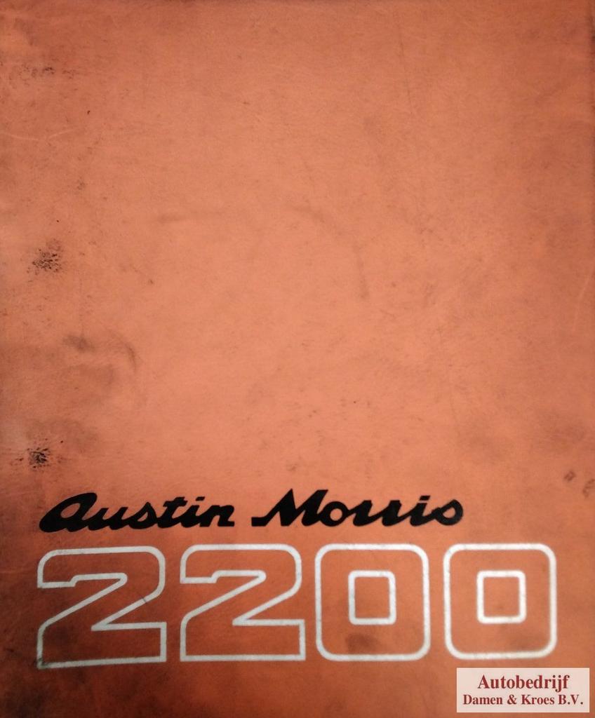 Handboek Austin Morris 2200 Wolseley six AKD7991, Enlèvement ou Envoi