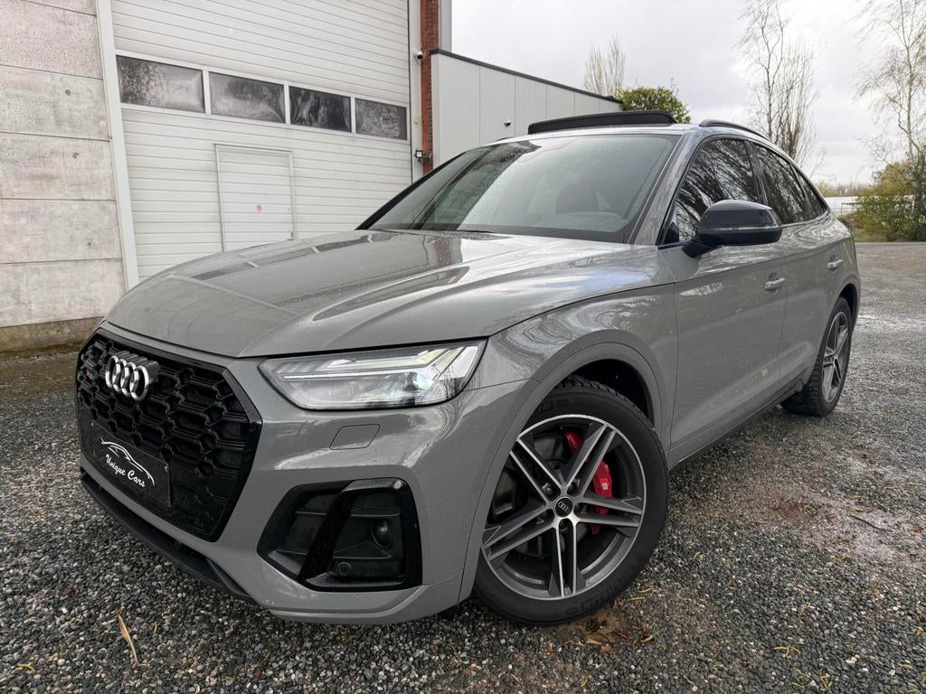Audi SQ5 Coupé 3.0 TDi V6 - Pano - 347PK / 2021 - Nardo Grey, Auto's, Audi, Automaat, 2987 cc, Leder, Bedrijf