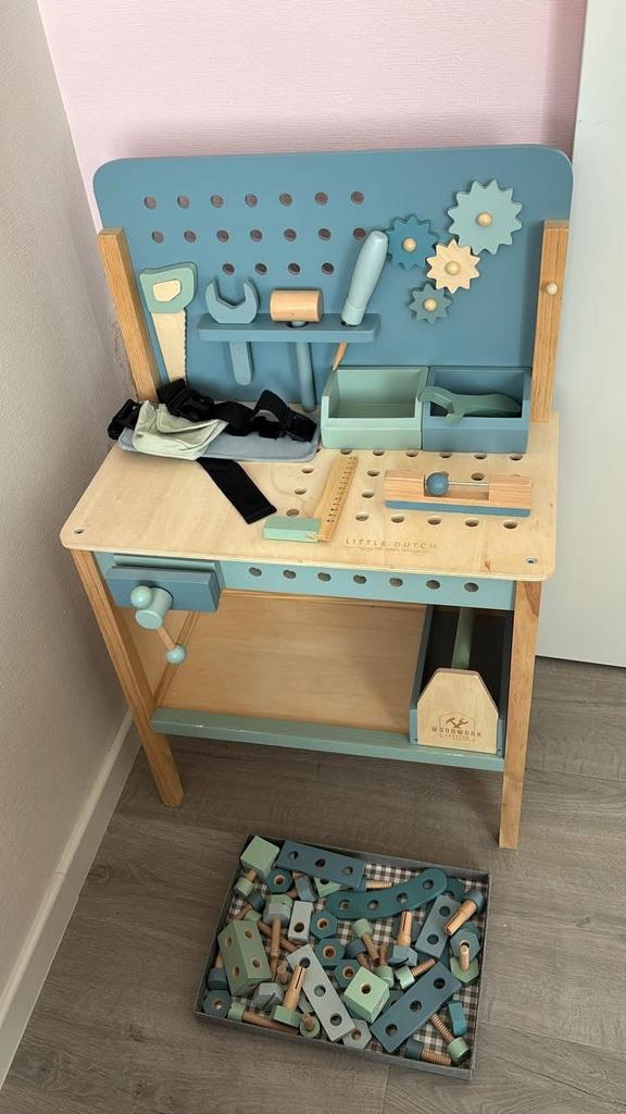 Little Dutch werkbankje, Kinderen en Baby's, Speelgoed | Houten speelgoed, Ophalen, Gebruikt, Meubelstuk of Keukentje