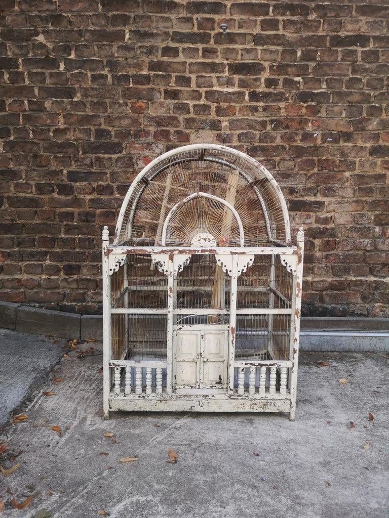 Magnifique ancienne cage a oiseaux style victorien inde 19e