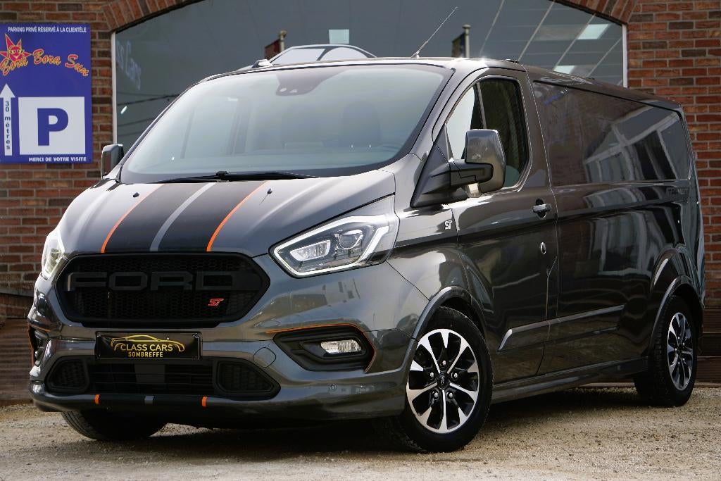 FORD TRANSIT CUSTOM 2.0 TDCi L2H1 3PL ST AUTO XENON CAM TVA, Autos, Ford, Cuir, Argent ou Gris, Achat, Euro 6
