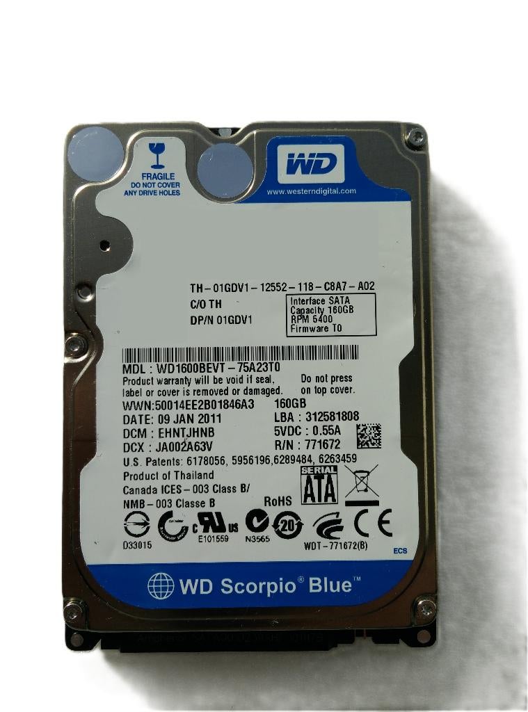 LOT van 23 HDD SATA  2.5", 3.5" - getest, Informatique & Logiciels, Disques durs, Enlèvement, Utilisé, Diverse, Laptop
