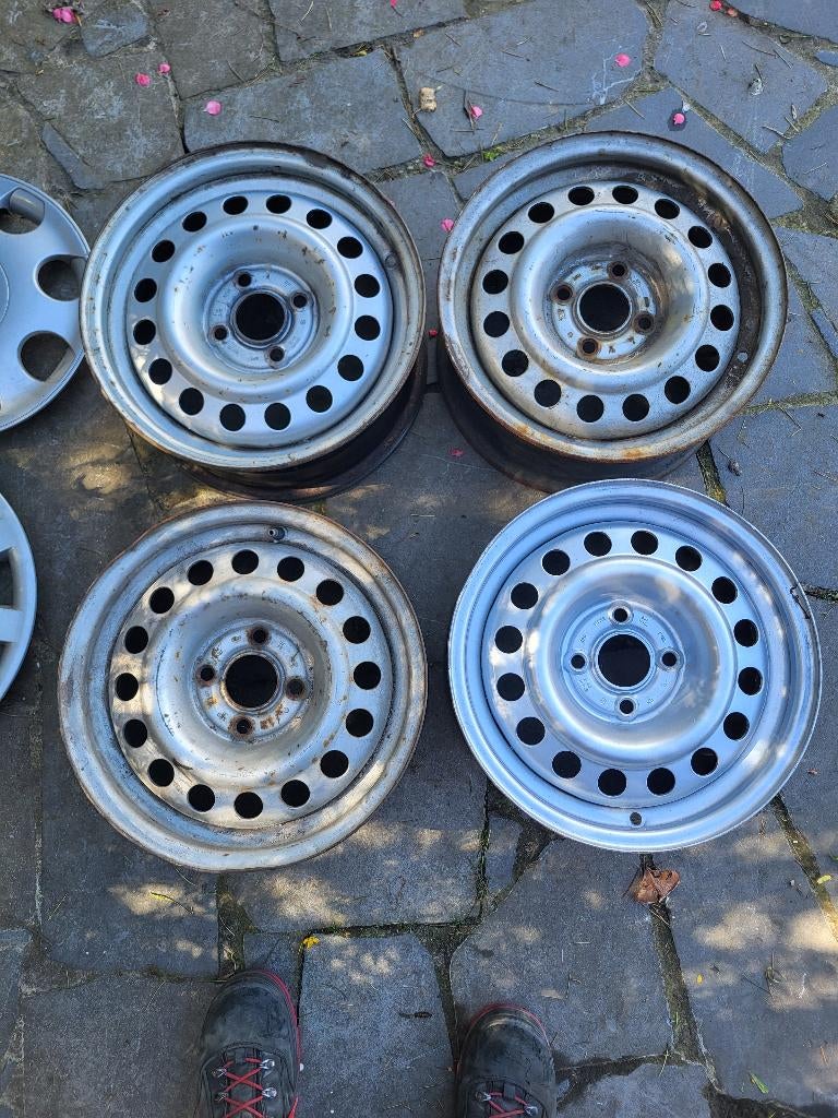 Vw golf mk2 stalen velgen, Auto-onderdelen, Ophalen, 14 inch, Gebruikt, Velg(en)