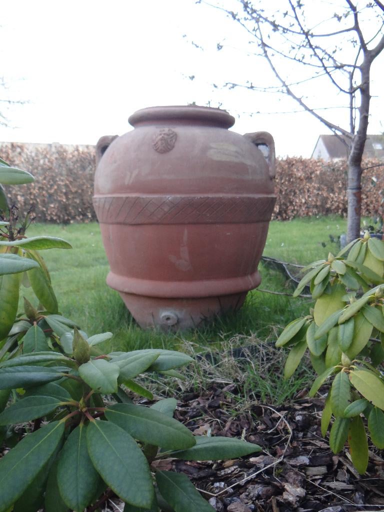 Toscanse terracotta pot 75hoog x 64breed, Jardin & Terrasse, Pots de fleurs, Comme neuf, Terracotta, Intérieur, Balcon, Jardin