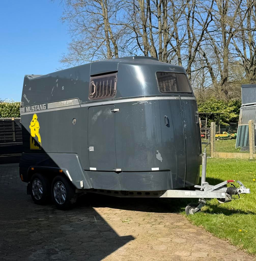 Mustang Allround, Dieren en Toebehoren, Paarden en Pony's | Trailers en Aanhangwagens, Ophalen, Gebruikt, Polyester, 2-paards trailer