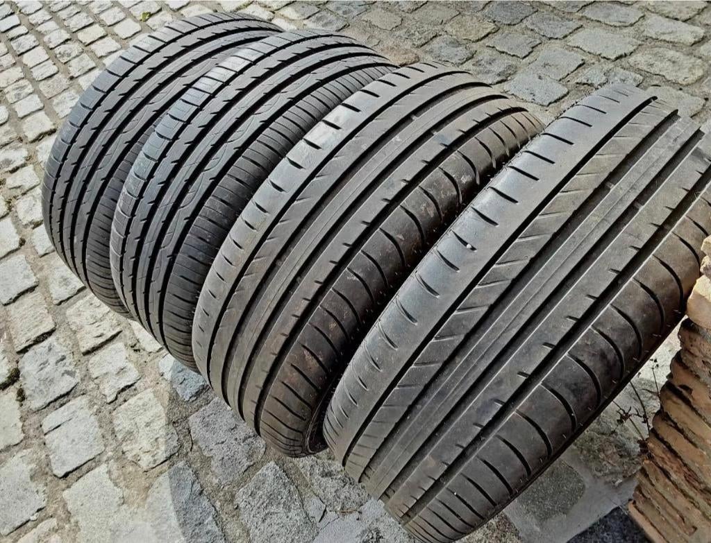 4 roues été 205/55-16 sur jantes Ford, Autos : Pièces & Accessoires, Pneus & Jantes, Pneus et Jantes, 16 pouces, Pneus été, 205 mm