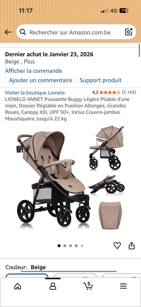 Poussette, Kinderen en Baby's, Kinderwagens en Combinaties, Ophalen of Verzenden, Zo goed als nieuw, Kinderwagen