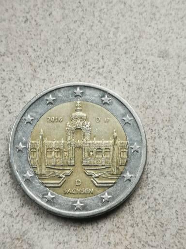 2euromunt duitsland 2016 sachsen, Ophalen of Verzenden, Duitsland