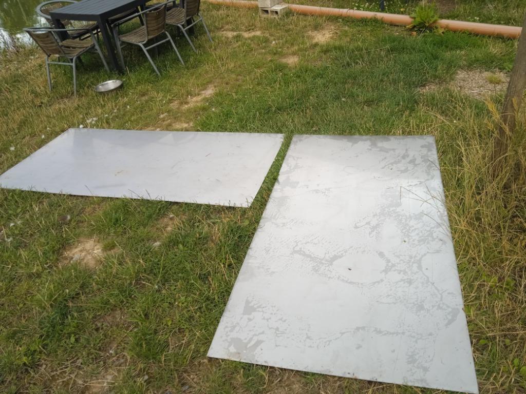 2 tôles inox 304L – 2m  1m  1,5 mm – acier inox alimentair, Bricolage & Construction, Métaux, Enlèvement ou Envoi, Comme neuf