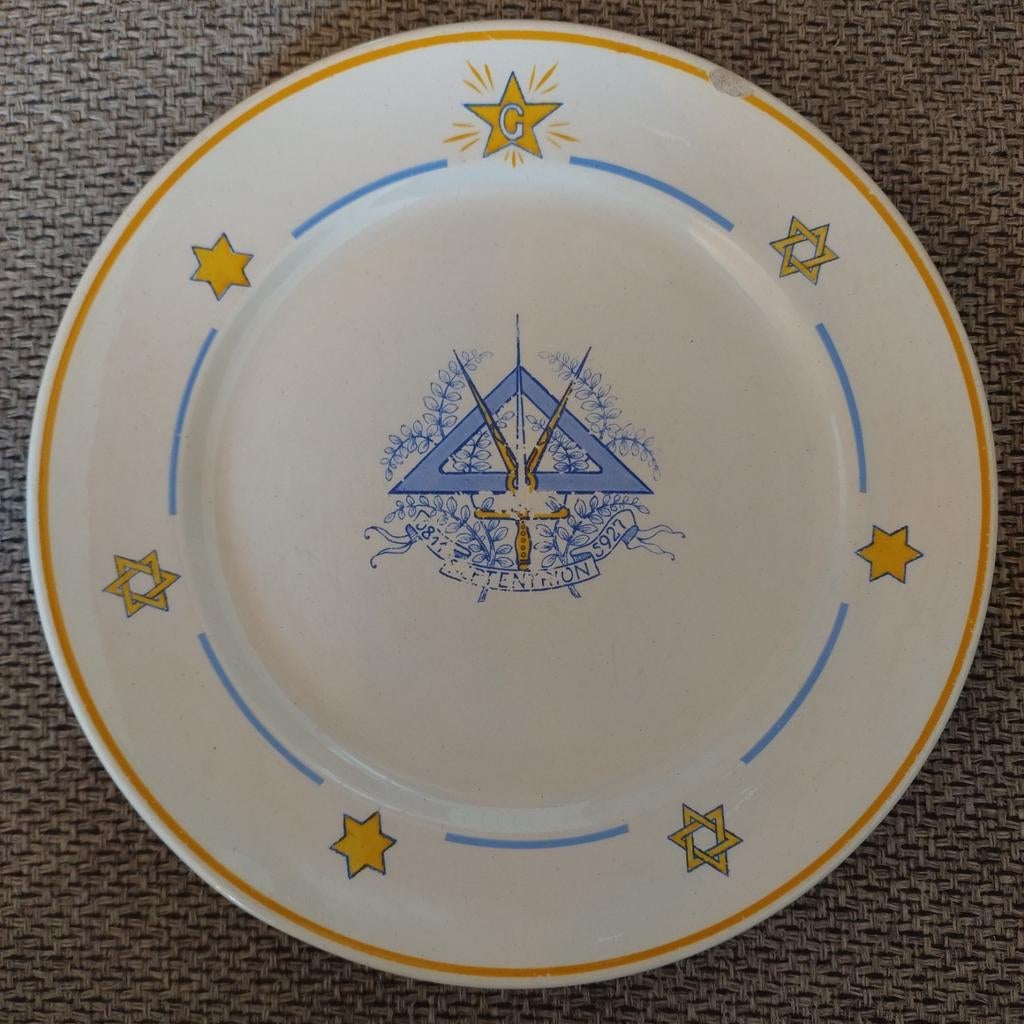 Bord Villeroy & Boch vrijmetselarij Gent, Ophalen of Verzenden