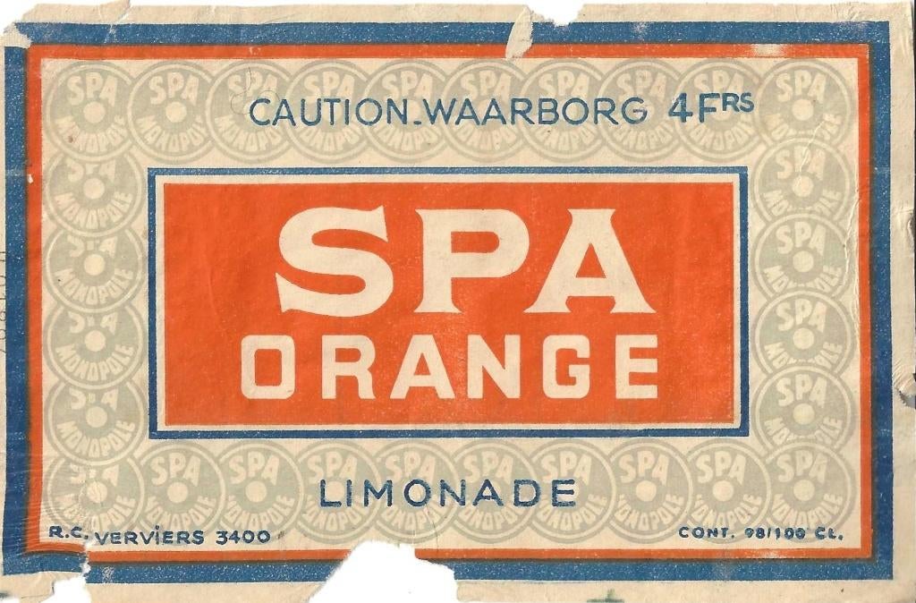 SPA ORANGE. LIMONADE. ANCIENNE ETIQUETTE., Collections, Enlèvement ou Envoi