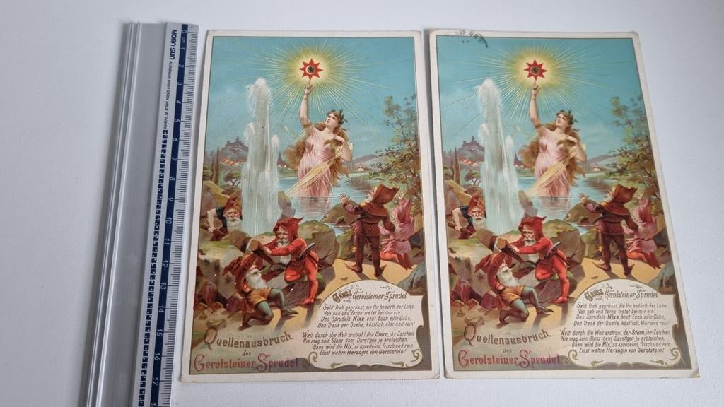 2 tirages publicitaires de Gerolsteiner Sprudel, Collections, Enlèvement ou Envoi, Comme neuf