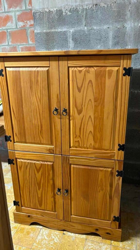 Meuble TV en pins, Maison & Meubles, Enlèvement, Utilisé, Pin