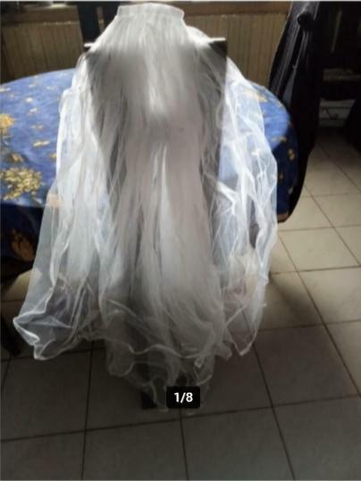 trouw / huwelijk: sluiers, handschoenen, beertjes, decoratie, Ophalen of Verzenden, Zo goed als nieuw, Wit, Accessoires