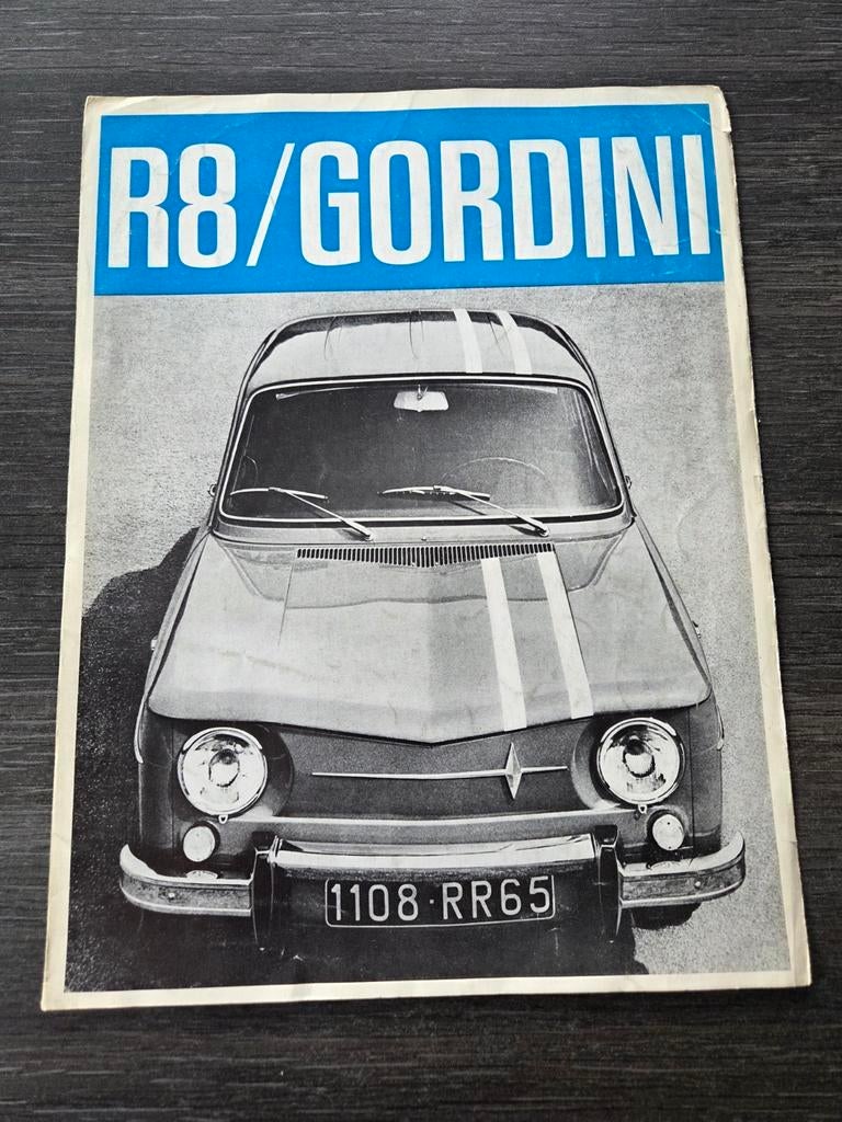 1ère brochure Renault 8 Gordini NL, Enlèvement ou Envoi, Renault