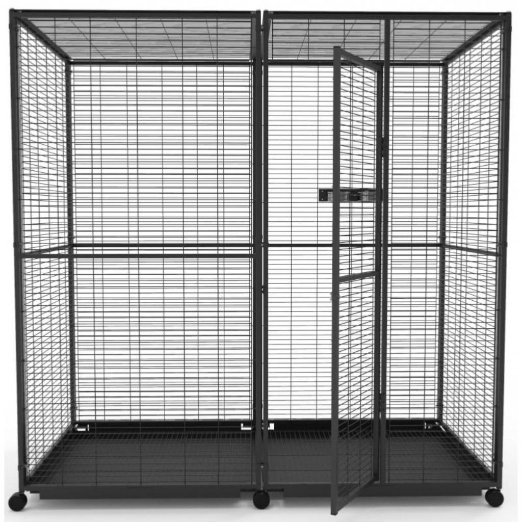 Volière 2x1x2 m cage perroquet MOBILE ara cacatoes amazone, Animaux & Accessoires, Envoi, Neuf, Métal, Volière