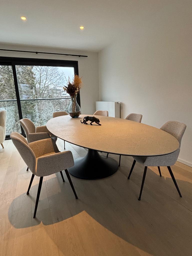 Table 8 personnes + 6 chaises JUNTOO, Maison & Meubles, Tables | Tables à manger, Neuf, 100 à 150 cm, Enlèvement, Autres matériaux