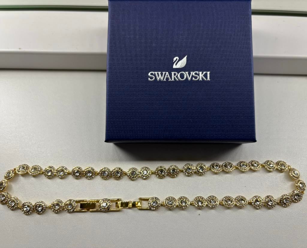 Swarovski Una Angelic Ketting Goudkleurig, Handtassen en Accessoires, Kettingen, Met kristal, Overige materialen, Ophalen of Verzenden