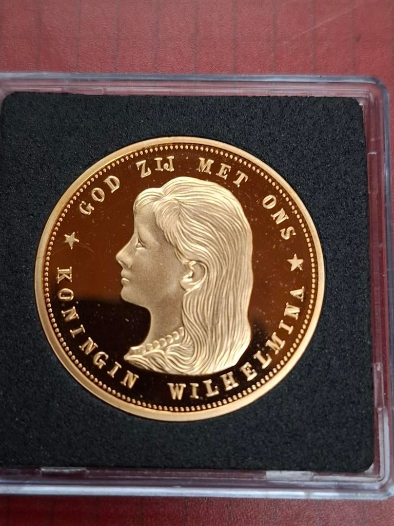 herslag wilhelmina 10 gulden 1892 proof 2500st, Postzegels en Munten, Munten | Nederland, Ophalen of Verzenden, 10 gulden